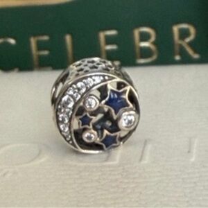 Pandora Blue And Silver CZ’s Night Sky Celestial Charm